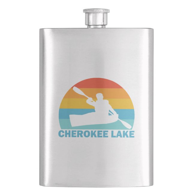 Cherokee Lake Tennessee Kayak Flask (Front)