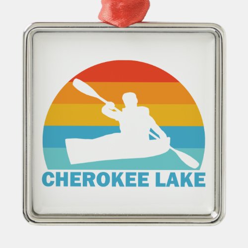 Cherokee Lake Tennessee Kayak Metal Ornament