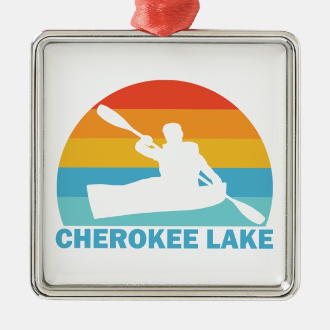 Cherokee Lake Tennessee Kayak Metal Ornament (Front)