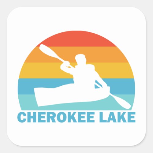 Cherokee Lake Tennessee Kayak Square Sticker