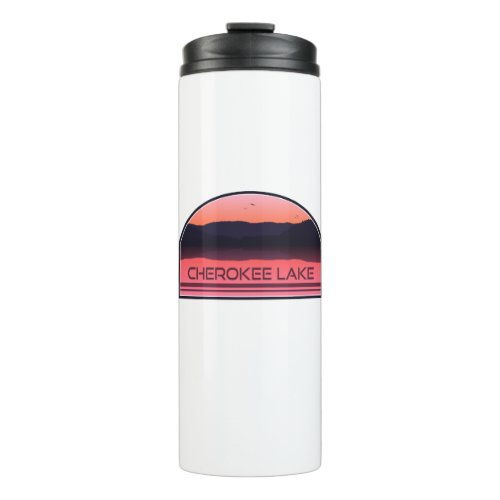 Cherokee Lake Tennessee Red Sunrise Thermal Tumbler