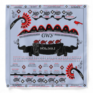 Cherokee language on bandana