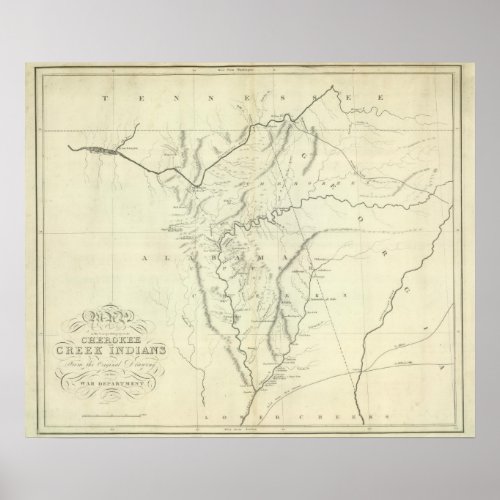Cherokee Map Poster