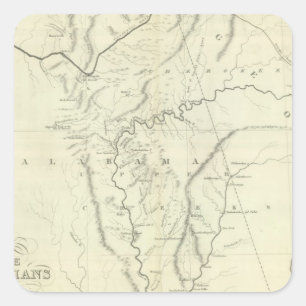 Cherokee Map Square Sticker