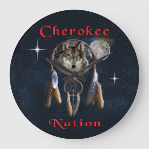 Cherokee Nation Large Clock