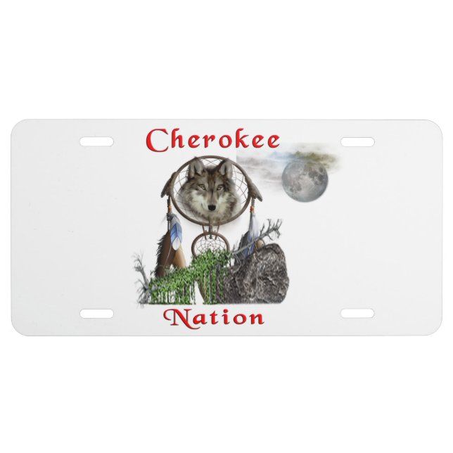 Cherokee nation license plate (Front)
