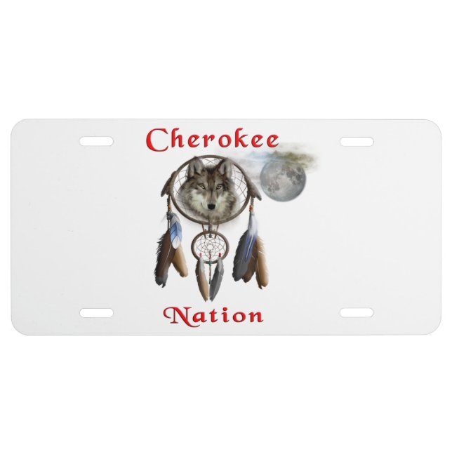 Cherokee nation license plate (Front)