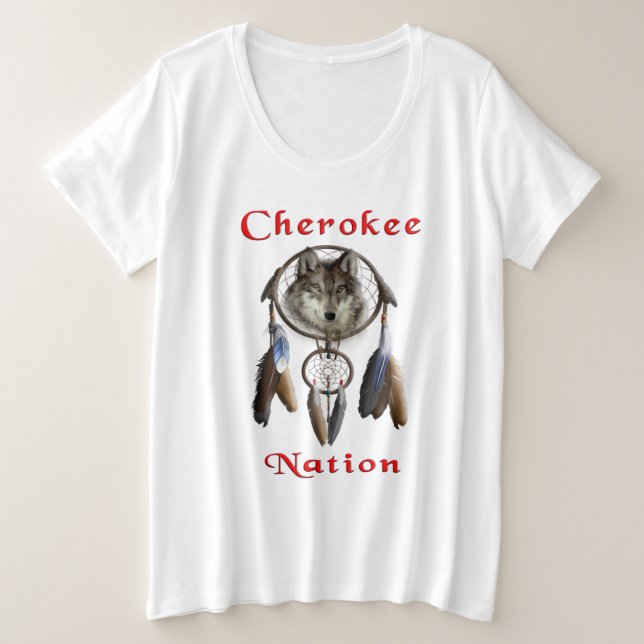Cherokee Nation Plus Size T-Shirt (Design Front)