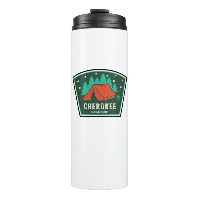 Cherokee National Forest Camping Thermal Tumbler (Front)