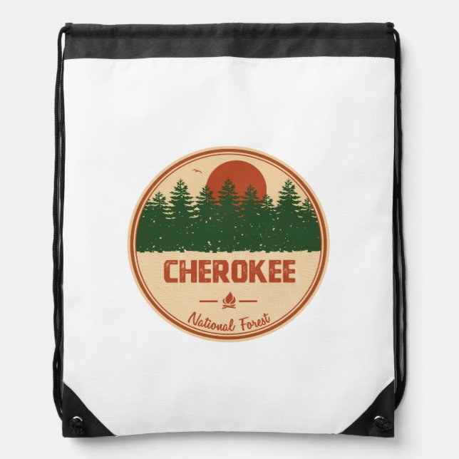 Cherokee National Forest Drawstring Bag (Front)