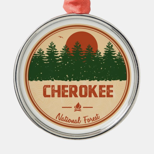 Cherokee National Forest Metal Ornament (Front)