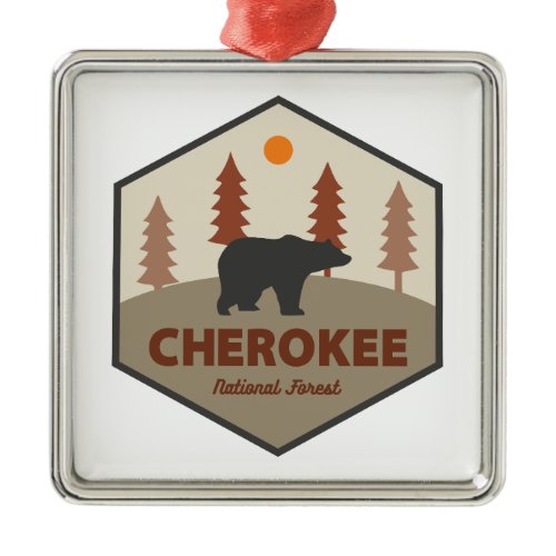 Cherokee National Forest Tennessee Bear Metal Ornament
