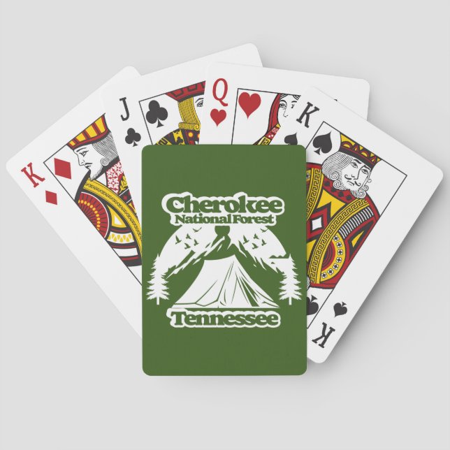 Cherokee National Forest Tennessee Poker Cards (Back)