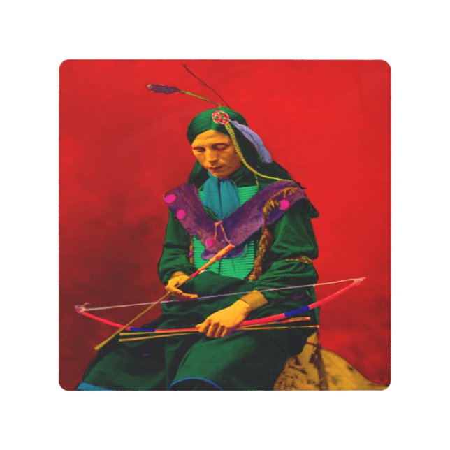 Cherokee Native American Pop Art Metal Wall Art (Front)