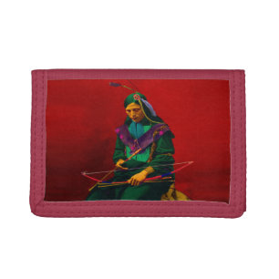 Cherokee Native American Pop Art Photo Wallet