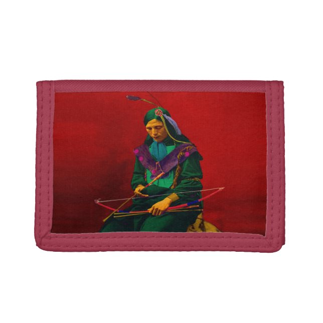 Cherokee Native American Pop Art Photo Wallet (Front)