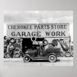 Cherokee Parts Store, 1936. Vintage Photo Poster