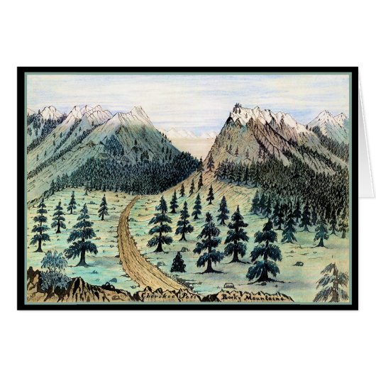 Cherokee Pass Rocky Mountains Cards (Front Horizontal)