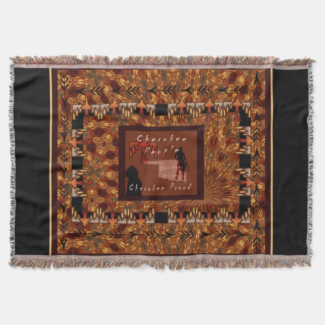 Cherokee People Throw Blanket (Front)