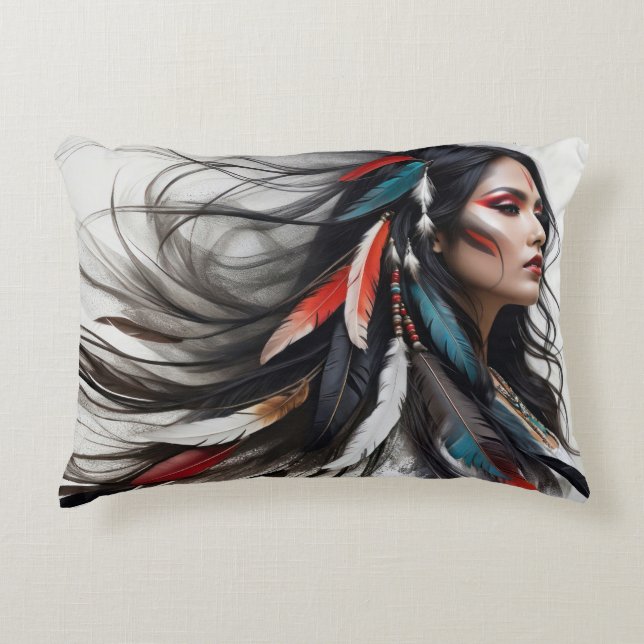Cherokee Pride 4 Accent Pillow (Front)