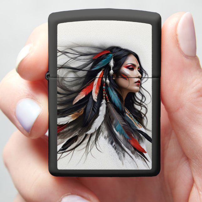 Cherokee Pride 4 Zippo Lighter (In Hand)