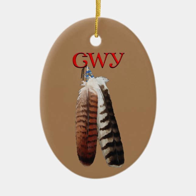 Cherokee Pride Ceramic Ornament (Front)
