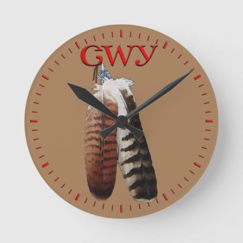 Cherokee Pride Round Clock