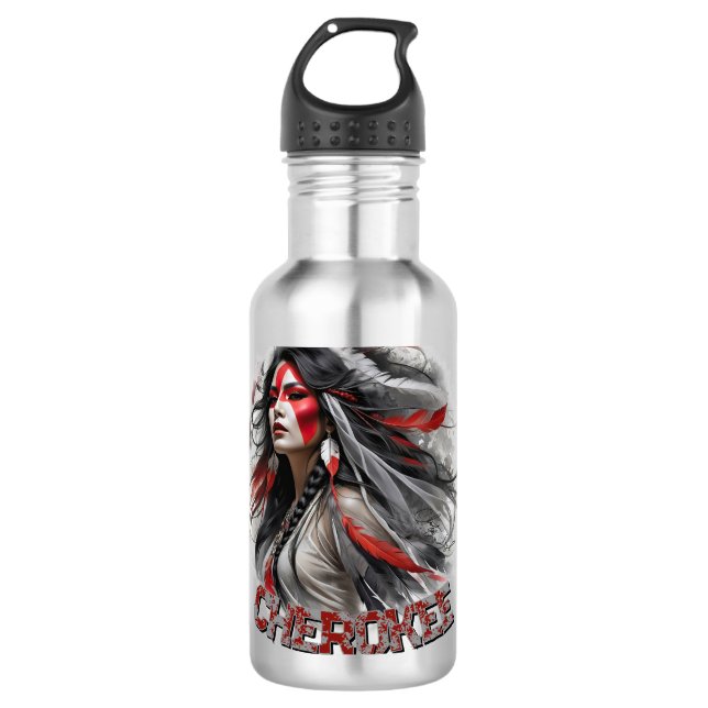 Cherokee Pride Stainless Steel Water Bottle (Front)