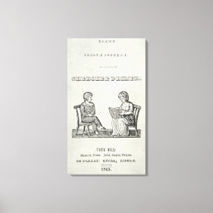 Cherokee Primer, 1845 (engraving) Canvas Print