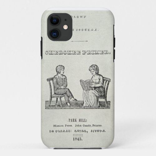 Cherokee Primer 1845 engraving iPhone 11 Case