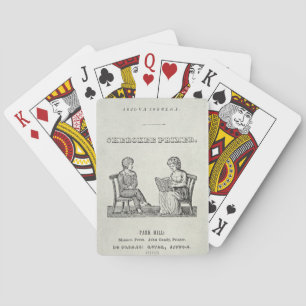 Cherokee Primer, 1845 (engraving) Poker Cards