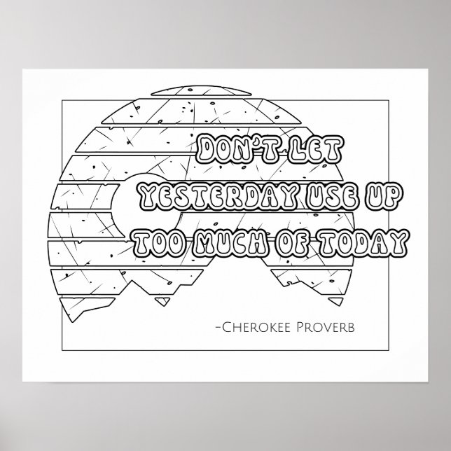Cherokee Proverb Coloring Poster (Front)