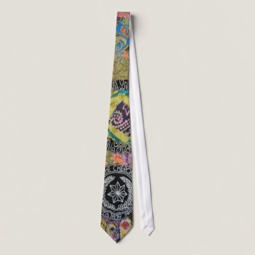 Cherokee Seal Quilt Necktie in bright colors Cherokee Seal Quilt Necktie in bright colors