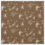 Cherokee stickball animal brown fabric