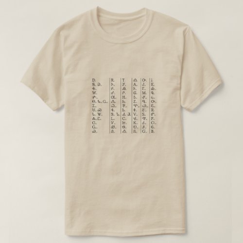 Cherokee Syllabary Unisex Natural White T_Shirt