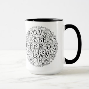 Cherokee Syllabary Word Cloud Coffee Mug