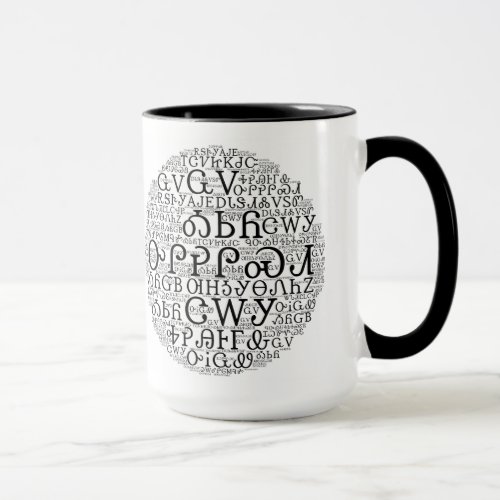 Cherokee Syllabary Word Cloud Coffee Mug