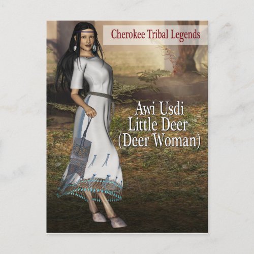 Cherokee Tribal Legends Little Deer Deer Woman Postcard