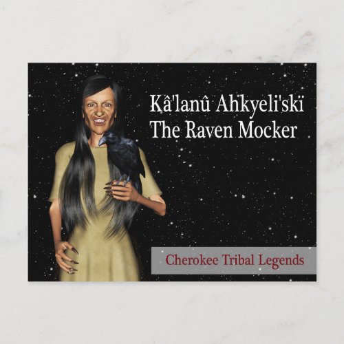 Cherokee Tribal Legends The Raven Mocker Postcard