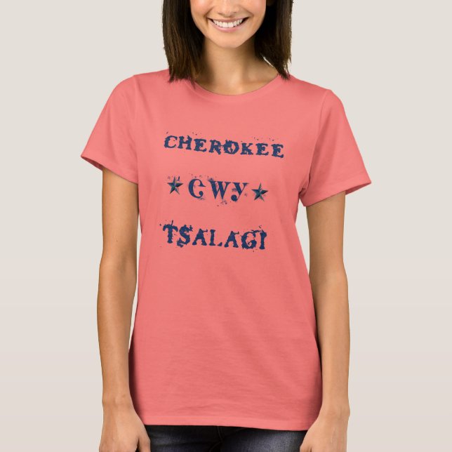 Cherokee / Tsalagi 2 Star T-Shirt (Front)