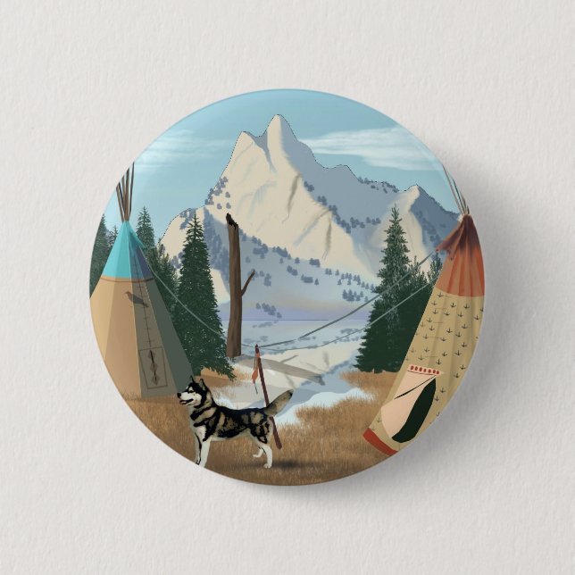 Cherokee Village Pinback Button (Front)