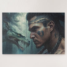 Cherokee Warrior and the Uktena