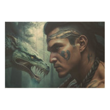 Cherokee Warrior and the Uktena