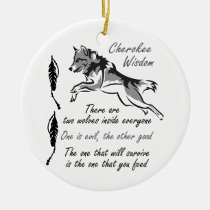 Cherokee Wisdom Ceramic Ornament