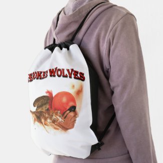 Cherokee Wolves Drawstring Bag