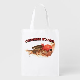 Cherokee Wolves Grocery Bag