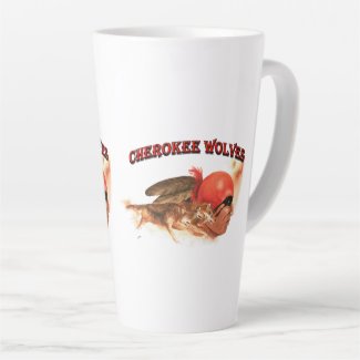 Cherokee Wolves Latte Mug