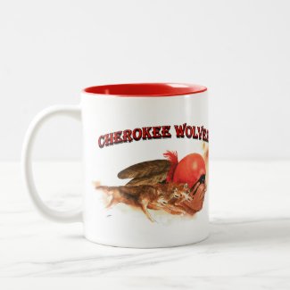 Cherokee Wolves Two-Tone Coffee Mug
