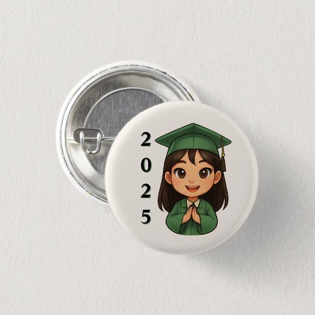 Cherrful 2025 Graduate  Button (Front & Back)