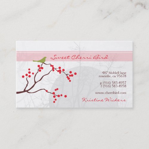 Cherri Bird [pink] Business Cards